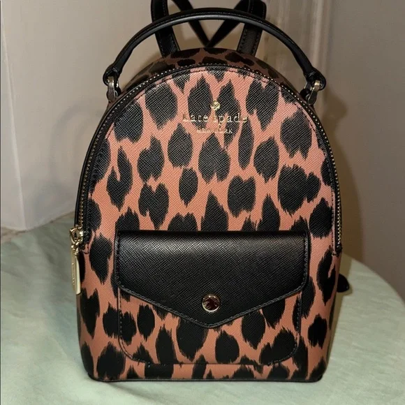 Kate Spade New York Schuyler Mini Backpack Leopard - Picture 2 of 10